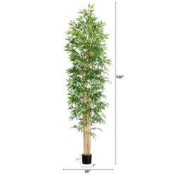 10-ft Artificial Bamboo Tree With Real Bamboo Trunks -Ed's plant shop 10 artificial bamboo tree with real bamboo trunks 5232657