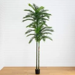 10-ft UV Resistant Artificial Double Robellini Palm Tree (Indoor/Outdoor)