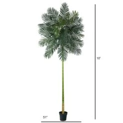 10-ft Golden Cane Artificial Palm Tree | Tall Faux Tropical Decor -Ed's plant shop 10 golden cane artificial palm tree tall faux tropical decor 524125