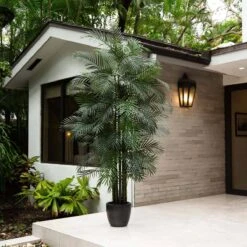 10-ft UV Resistant Artificial Areca Palm Tree (Indoor/Outdoor) 10 10-ft UV Resistant Artificial Areca Palm Tree (Indoor/Outdoor) -Ed's plant shop 10 uv resistant artificial areca palm tree indooroutdoor 451972