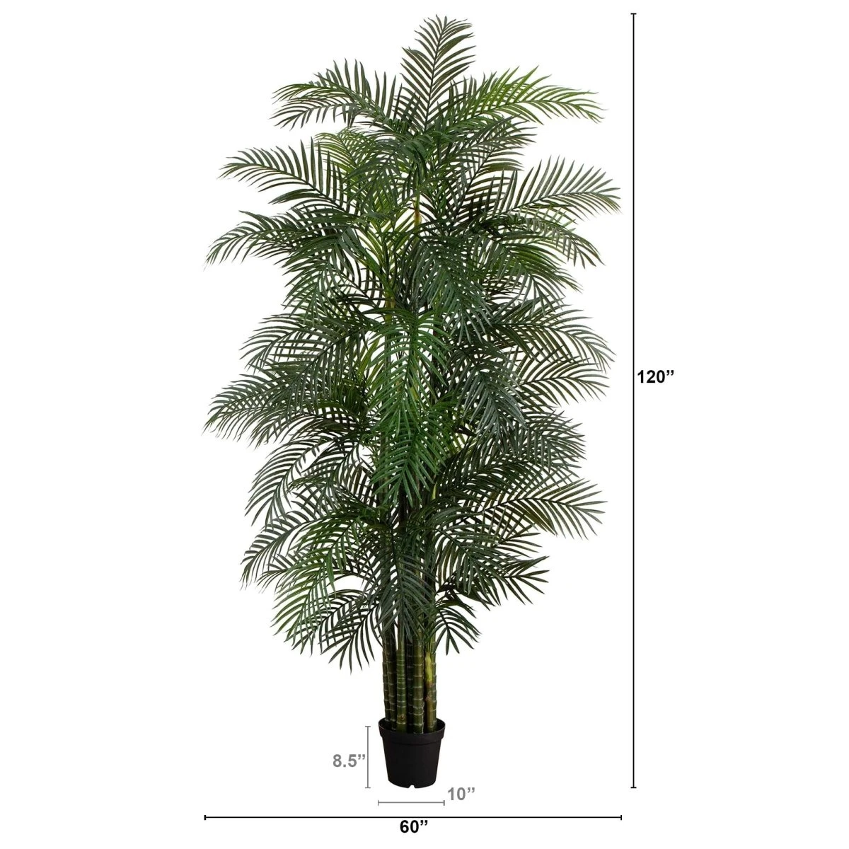 10-ft UV Resistant Artificial Areca Palm Tree (Indoor/Outdoor) 7 10-ft UV Resistant Artificial Areca Palm Tree (Indoor/Outdoor) - Image 5