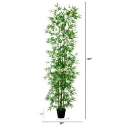11-ft Artificial Bamboo Tree With Bendable Branches | Japanese-Inspired Decor -Ed's plant shop 11 artificial bamboo tree with bendable branches japanese inspired decor 207083