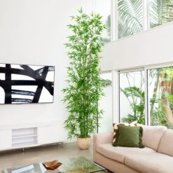 11-ft Artificial Bamboo Tree With Bendable Branches | Japanese-Inspired Decor -Ed's plant shop 11 artificial bamboo tree with bendable branches japanese inspired decor 945010