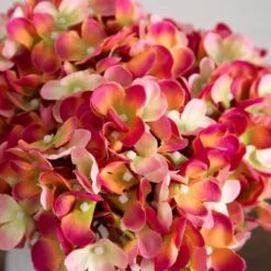 11-in Artificial Hydrangea Arrangement In White Metal Vase -Ed's plant shop 11 artificial hydrangea arrangement in white metal vase 223796