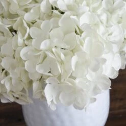 11-in Artificial Hydrangea Arrangement In White Metal Vase -Ed's plant shop 11 artificial hydrangea arrangement in white metal vase 989707