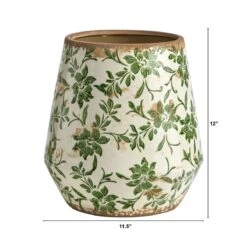 Front Page -Ed's plant shop 12 tuscan ceramic green scroll planter 282575