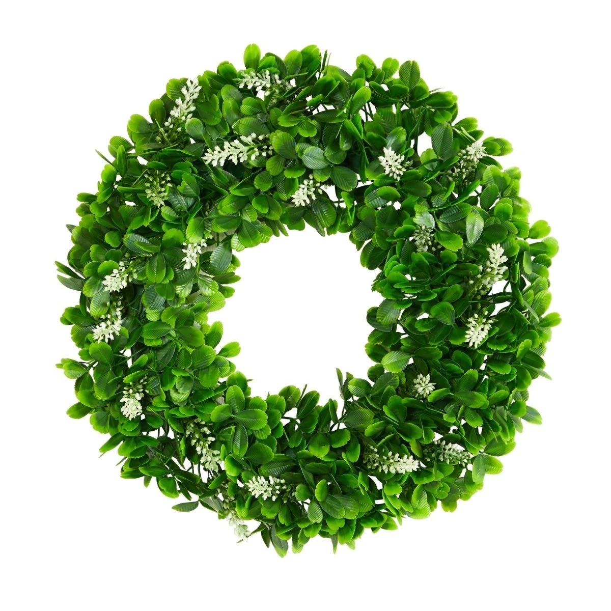 13-in Jasmine Artificial Wreath – Lush Greenery For Year-Round Décor 3 13-in Jasmine Artificial Wreath – Lush Greenery For Year-Round Décor