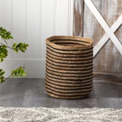 13.5-in Handmade Natural Jute Planter -Ed's plant shop 135 handmade natural jute planter 475495