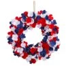 18-in Americana Patriotic Hydrangea Artificial Wreath Red White And Blue -Ed's plant shop 18 americana patriotic hydrangea artificial wreath red white and blue 222102