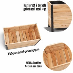 18" X 36" Cedar Planter Box – 24" Tall Raised Garden Bed -Ed's plant shop 18 x 36 planter box 24 tall 138951