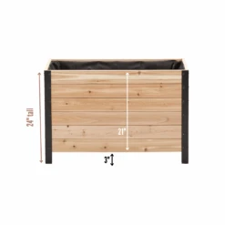 18" X 36" Cedar Planter Box – 24" Tall Raised Garden Bed -Ed's plant shop 18 x 36 planter box 24 tall 174777