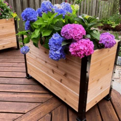 18" X 36" Cedar Planter Box – 24" Tall Raised Garden Bed -Ed's plant shop 18 x 36 planter box 24 tall 553283