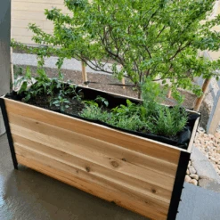 18" X 48" Cedar Planter Box – 24" Tall | Food-Safe Elevated Garden Bed -Ed's plant shop 18 x 48 planter box 24 tall 195676