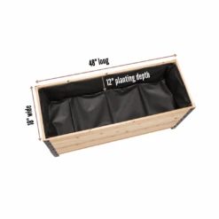 18" X 48" Cedar Planter Box – 24" Tall | Food-Safe Elevated Garden Bed -Ed's plant shop 18 x 48 planter box 24 tall 570221
