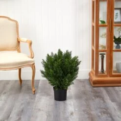 2-ft Artificial Cedar Bush (Indoor/Outdoor) -Ed's plant shop 2 artificial cedar bush indooroutdoor 836461