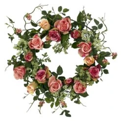 20-in Rose Wreath | Timeless Elegance And Bold Vibrancy -Ed's plant shop 20 rose wreath timeless elegance and bold vibrancy 855599