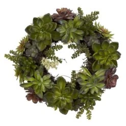 20-in Succulent Wreath | Timeless Elegance With Magnolia Blooms 7 20-in Succulent Wreath | Timeless Elegance With Magnolia Blooms -Ed's plant shop 20 succulent wreath timeless elegance with magnolia blooms 583683