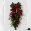 24-in Holiday Christmas Wreath With Pinecones, Berries & Bells -Ed's plant shop 24 holiday christmas wreath with pinecones berries bells 422811