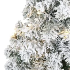 3-ft Flocked Rock Springs Spruce Artificial Christmas Tree With 50 LED Lights 11 3-ft Flocked Rock Springs Spruce Artificial Christmas Tree With 50 LED Lights -Ed's plant shop 3 flocked rock springs spruce artificial christmas tree with 50 led lights 797217