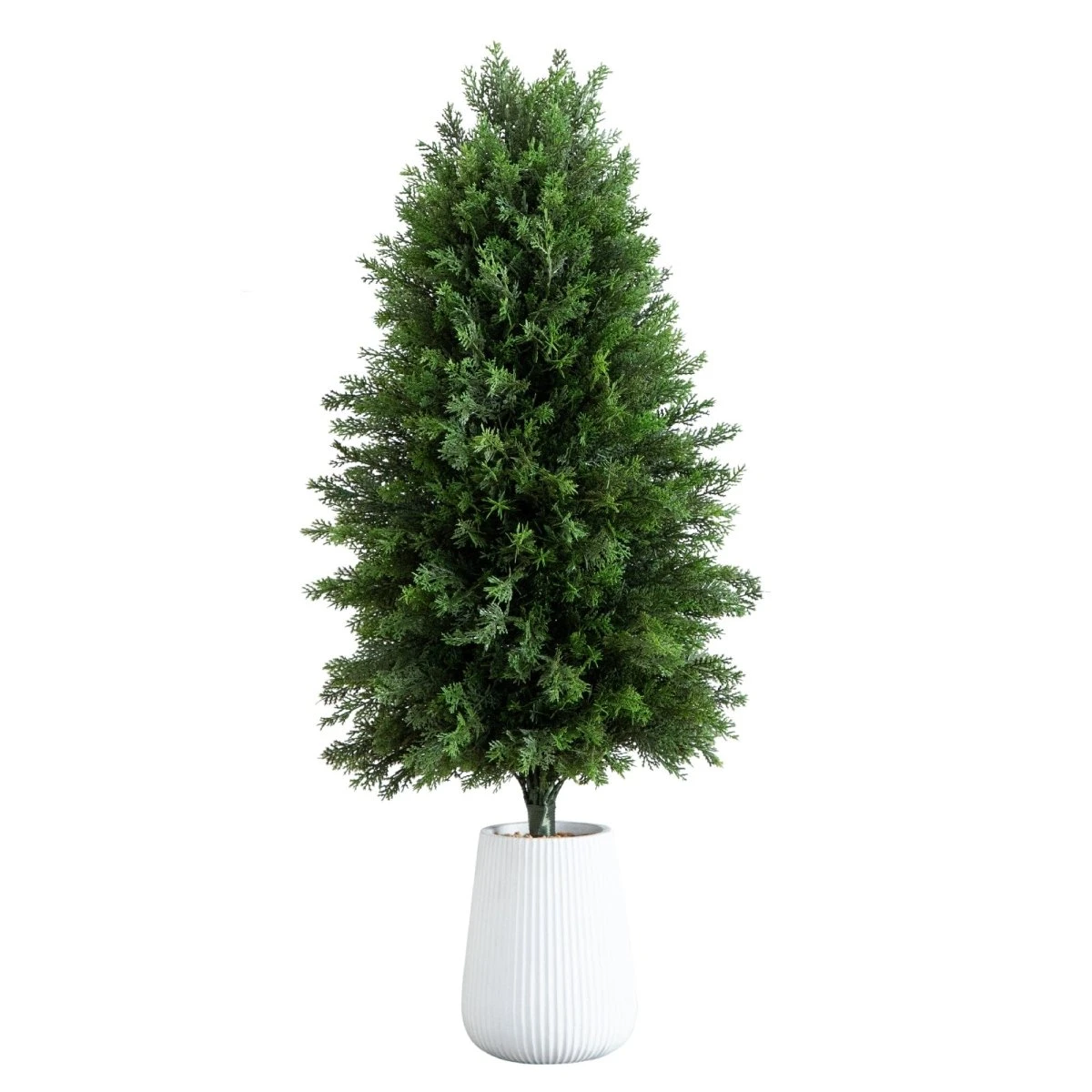 3-ft UV Resistant Artificial Cedar Tree In Decorative White Planter (Indoor/Outdoor) 9 3-ft UV Resistant Artificial Cedar Tree In Decorative White Planter (Indoor/Outdoor) - Image 7