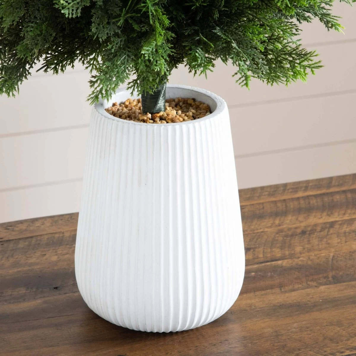 3-ft UV Resistant Artificial Cedar Tree In Decorative White Planter (Indoor/Outdoor) 5 3-ft UV Resistant Artificial Cedar Tree In Decorative White Planter (Indoor/Outdoor) - Image 3