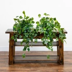 36-in UV Resistant Artificial Pothos Hanging Plant – Set Of 2 | Indoor/Outdoor Faux Greenery -Ed's plant shop 36 uv resistant artificial pothos hanging plant set of 2 indooroutdoor faux greenery 737416
