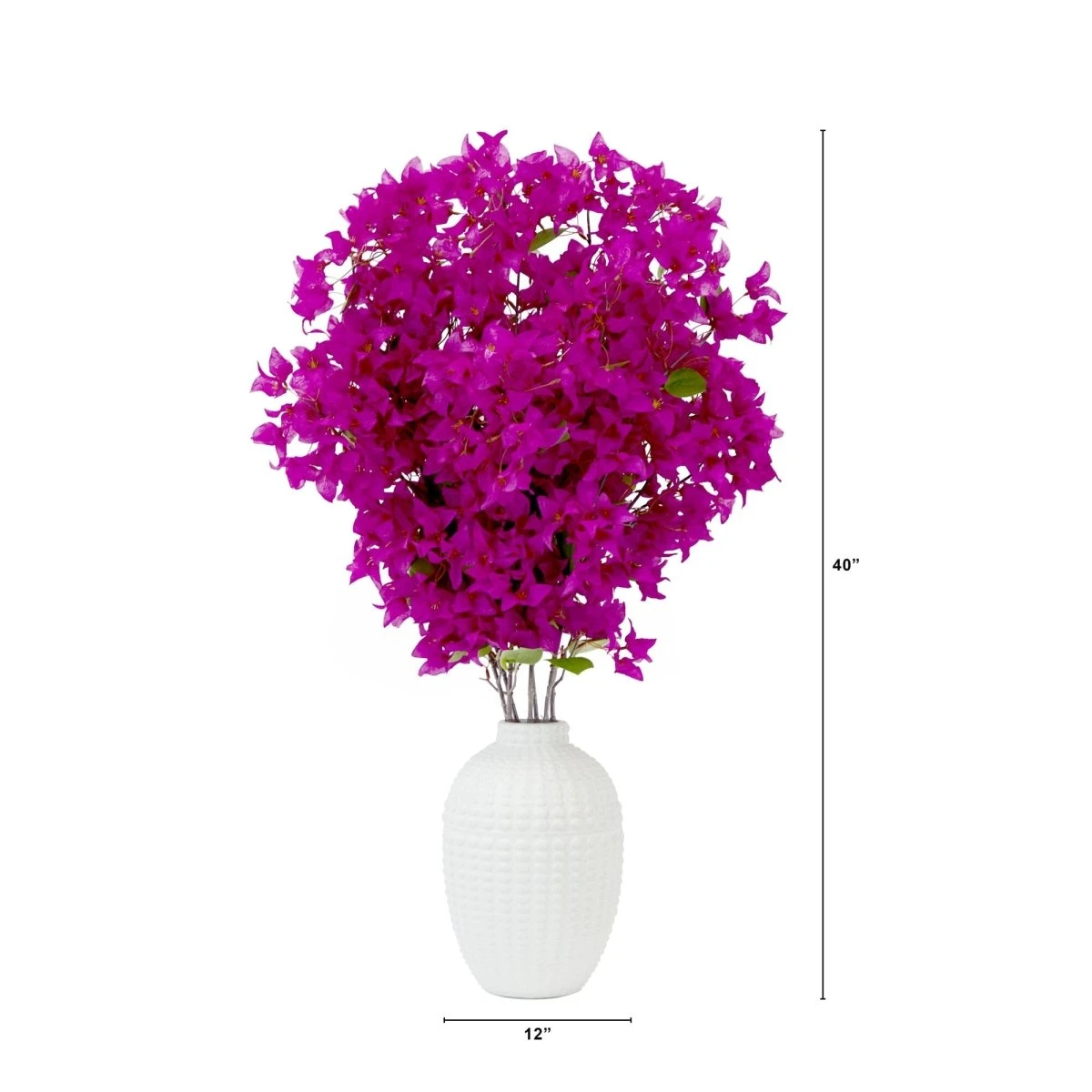 40-in Artificial Purple Bougainvillea Arrangement With Vase 5 40-in Artificial Purple Bougainvillea Arrangement With Vase - Image 3