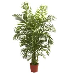 4.5-ft UV‑Resistant Areca Palm Tree – Indoor/Outdoor Faux Plant -Ed's plant shop 45 ft uvresistant areca palm tree indooroutdoor faux plant 1938555