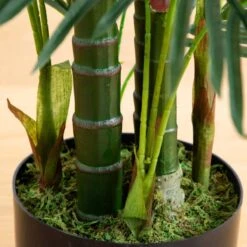 4.5-ft UV‑Resistant Areca Palm Tree – Indoor/Outdoor Faux Plant -Ed's plant shop 45 ft uvresistant areca palm tree indooroutdoor faux plant 5124696