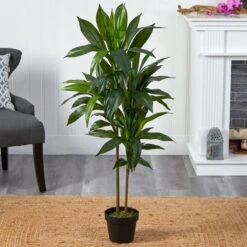 48-in Dracaena Silk Plant (Real Touch) -Ed's plant shop 48 in dracaena silk plant real touch 3082940
