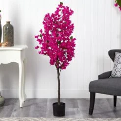 5-ft Bougainvillea Artificial Tree | Vibrant & Lifelike Floral Décor -Ed's plant shop 5 bougainvillea artificial tree vibrant lifelike floral decor 136202