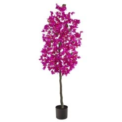 5-ft Bougainvillea Artificial Tree | Vibrant & Lifelike Floral Décor -Ed's plant shop 5 bougainvillea artificial tree vibrant lifelike floral decor 851749
