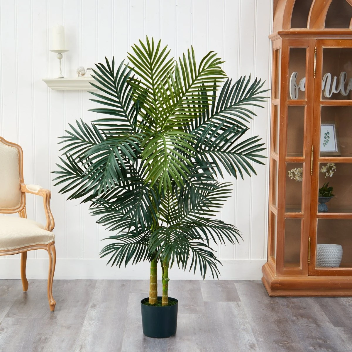 5-ft Golden Cane Palm Tree – Realistic Tropical Artificial Plant 4 5-ft Golden Cane Palm Tree – Realistic Tropical Artificial Plant - Image 2