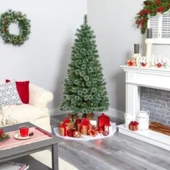 6-ft Wisconsin Slim Snow Tip Pine Tree – Compact Elegance For Holiday Cheer -Ed's plant shop 6 wisconsin slim snow tip pine tree compact elegance for holiday cheer 736502