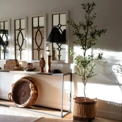 7-ft Artificial Olive Tree With Natural Trunk -Ed's plant shop 7 ft artificial olive tree with natural trunk 167467