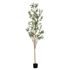 7-ft Artificial Olive Tree With Natural Trunk -Ed's plant shop 7 ft artificial olive tree with natural trunk 986379