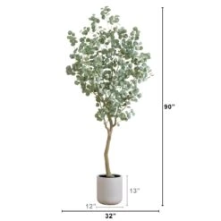 7.5-ft Faux Eucalyptus Tree | Realistic Indoor Greenery – Ed's Plant Shop -Ed's plant shop 75 faux eucalyptus tree realistic indoor greenery eds plant shop 102877