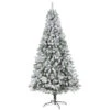 8-ft Flocked Rock Springs Spruce Artificial Christmas Tree -Ed's plant shop 8 flocked rock springs spruce artificial christmas tree 841243