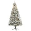 8-ft Flocked Rock Springs Spruce Artificial Christmas Tree With 500 Clear LED Lights & 1186 Bendable Branches -Ed's plant shop 8 flocked rock springs spruce artificial christmas tree with 500 clear led lights 1186 bendable branches 681202
