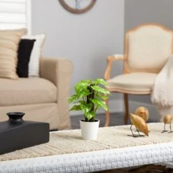 9-in Artificial Pothos Plant In White Planter (Real Touch) -Ed's plant shop 9 artificial pothos plant in white planter real touch 156858