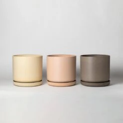 9 Inch Signature Stone Planter & Saucer -Ed's plant shop 9 signature stone planter saucer 811747