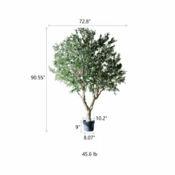 90″ Extra Large Artificial Olive Tree – Realistic Faux Décor -Ed's plant shop 90 extra large artificial olive tree realistic faux decor 487848