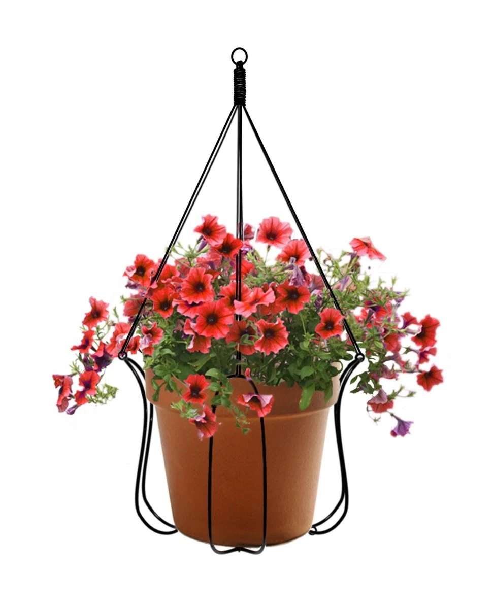 Adjustable Black Plant Hanger – Universal Fit With Weatherproof Cord & Steel Frame 3 Adjustable Black Plant Hanger – Universal Fit With Weatherproof Cord & Steel Frame