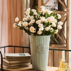 Artificial Flower Eco PE Camellia Bloom Stem Set In White 16" Tall -Ed's plant shop artificial flower eco pe camellia bloom stem set in white 16 tall 591741