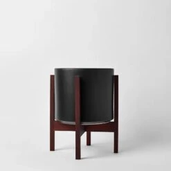 Ceramic Cylinder Planter By Solid Goods With Optional Mahogany Stand 29 Ceramic Cylinder Planter By Solid Goods With Optional Mahogany Stand -Ed's plant shop ceramic cylinder planter by solid goods with optional mahogany stand 1659874