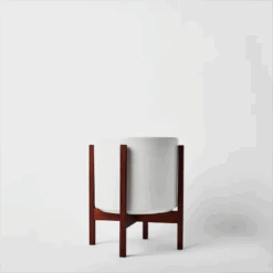 Ceramic Cylinder Planter By Solid Goods With Optional Mahogany Stand 38 Ceramic Cylinder Planter By Solid Goods With Optional Mahogany Stand -Ed's plant shop ceramic cylinder planter by solid goods with optional mahogany stand 2941195