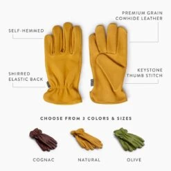 Barebones Classic Work & Gardening Glove: Cognac 13 Barebones Classic Work & Gardening Glove: Cognac -Ed's plant shop classic work gardening glove cognac 163984