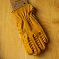 Barebones Classic Work & Gardening Glove: Mustard -Ed's plant shop classic work gardening glove mustard 197932