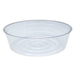Clear Round Plastic Saucer For Pots & Planters -Ed's plant shop clear round plastic saucer for pots planters 232932