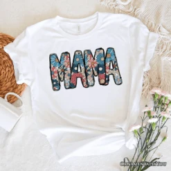 Daisy Floral Mama T-Shirt, Colorful Retro White Tee For Stylish And Cheerful Women -Ed's plant shop daisy floral mama t shirt colorful retro white tee for stylish and cheerful women 460047